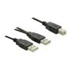 USB-Kabel DeLOCK USB-B/USB-A Kabel 1 m Schwarz
