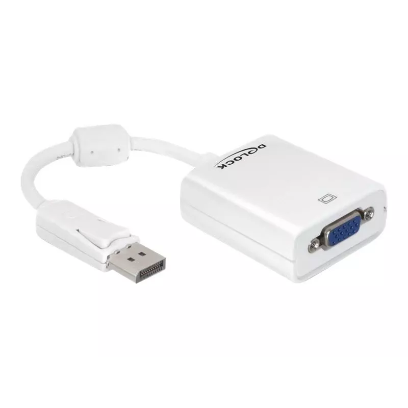 Videokabel-Adapter DeLOCK 61766 0,125m VGA DisplayPort Weiß