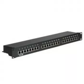 VALUE Patchpanel Cat.5e 24 Ports STP Schwarz