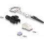 DeLOCK RJ45 Modularstecker Cat.6A verriegelbar 10 Stück Set Schwarz Metallic Stecker