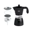 Espressomaschine Adler AD 4421 — 15 bar Pumpe, schwarzes Gehäuse