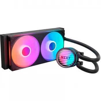 Flüssig-CPU-Kühler NZXT Kraken Core RGB 240 – All-in-One 240-mm-Radiator, RGB-Beleuchtung, Schwarz