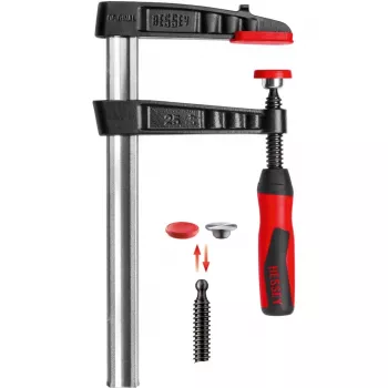 Stangenklemme BESSEY TG30-2K 30 cm Aluminium Schwarz Rot