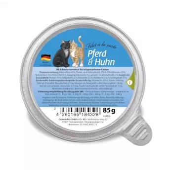 GRANATAPET Filet á la carte Pferd mit Huhn - Nassfutter für Katzen - 85g