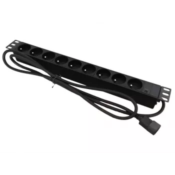 Power Extension Alantec PZ09U 1.8m 9 AC Outlets Indoor Schwarz