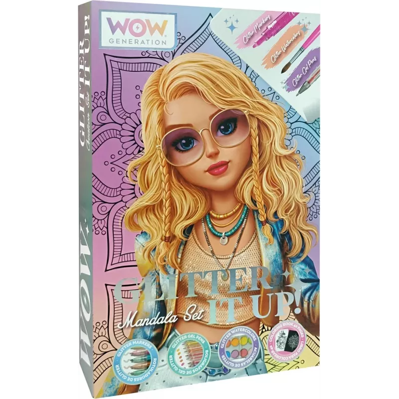 Kreatives Malset Kids Euroswan WOW00084 — Mandala-Glitzer-Kit für Kinder