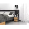 Nachttisch Topeshop M2 ANTRACYT/ARTISAN 2 Schubladen Anthrazit Eiche Holz