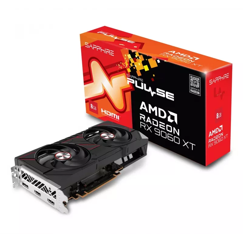 Grafikkarte Sapphire Radeon RX 9060 XT 8GB GDDR6, 128-Bit, PCIe 5.0, 3320 MHz, 2x DP + HDMI