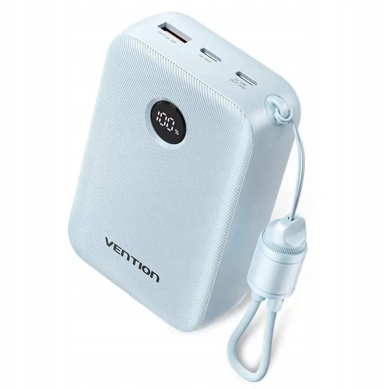 Powerbank Vention FKBL0-C 20000 mAh, 2x USB-C + 1x USB-A, Blau