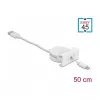 Kabel DeLOCK Easy 45 Modul USB 2.0 Einziehbares Kabel USB Typ-A auf 8 Pin Lightning Buchse weiß