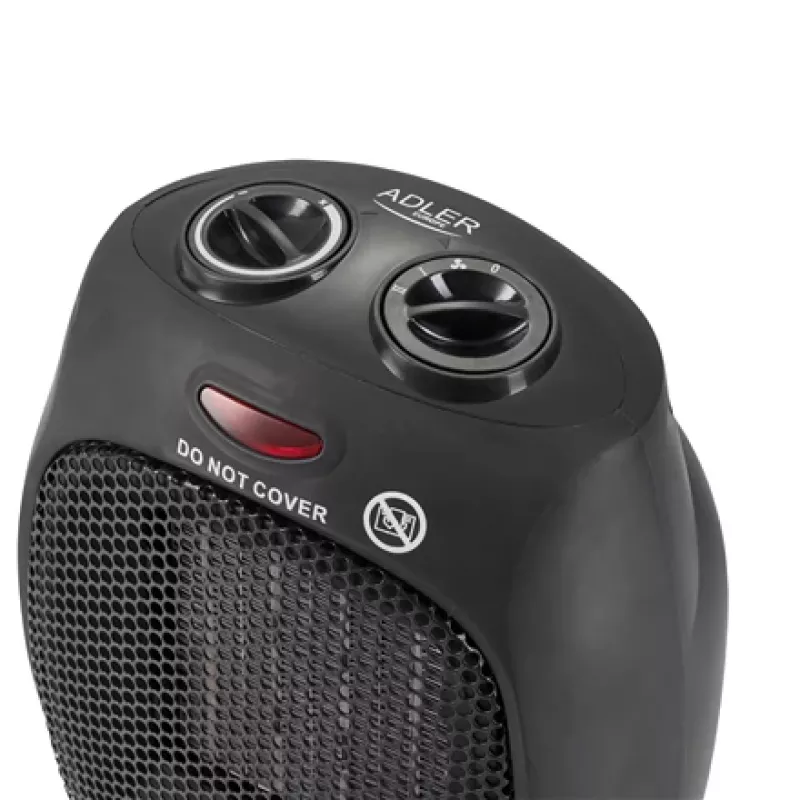 Adler AD 7702 Ventilator-Elektroheizgerät Innenbereich Edelstahl 1500 W