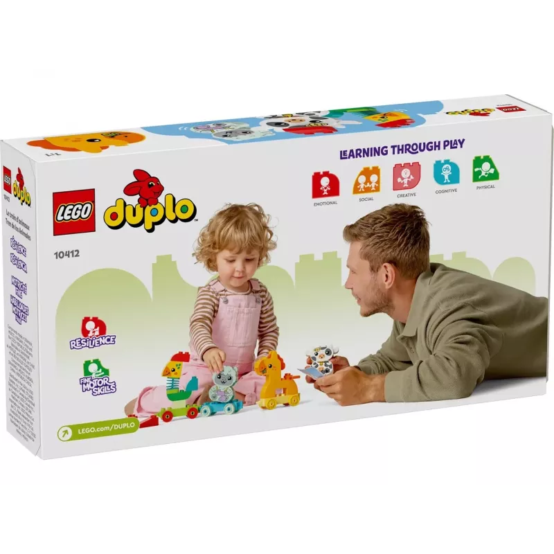Konstruktionsspielzeug LEGO DUPLO Tierzug 10412 — 19 Teile, für Kinder ab 1,5 Jahren, 170×60×430 mm