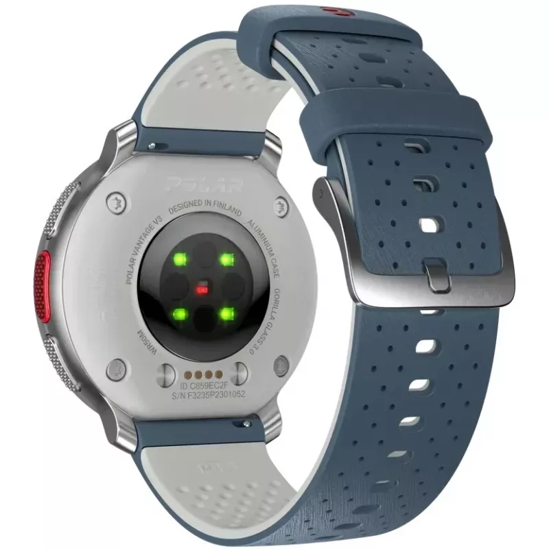 Polar Vantage V3 - Aluminium - Sportuhr mit Armband - Silikon - Display 3,5 cm (1,39 inch) - 32 GB - Bluetooth - 57 g - himmelblau (900108892)