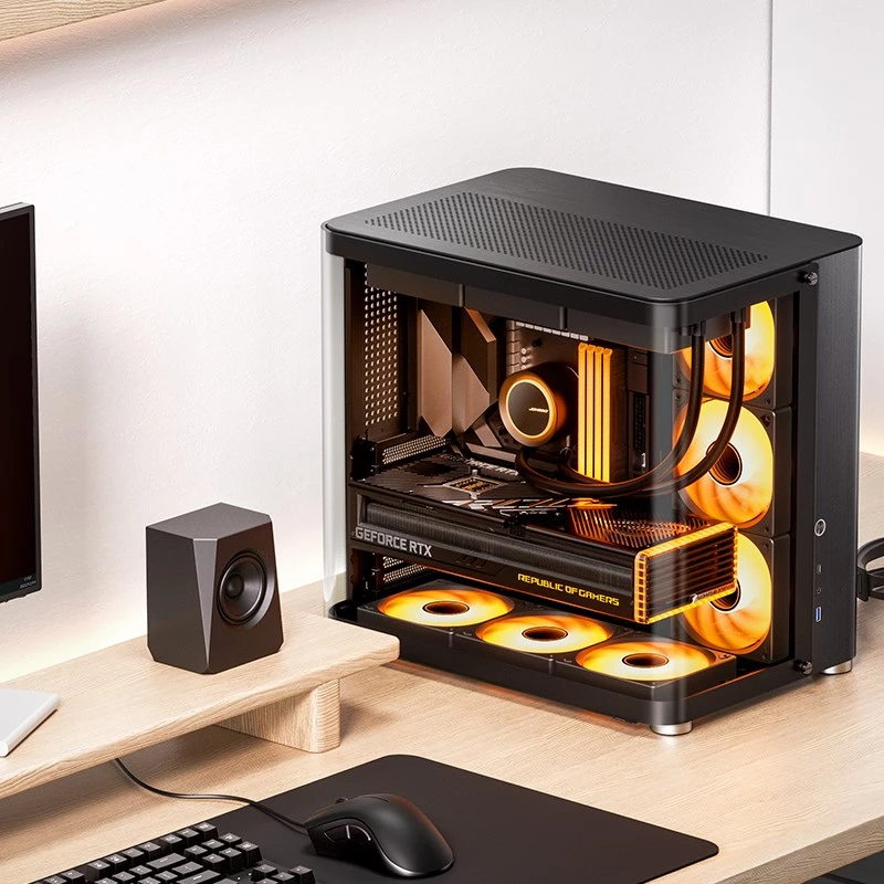 PC-Gehäuse Jonsbo TK-2 2.0 Midi Tower Schwarz
