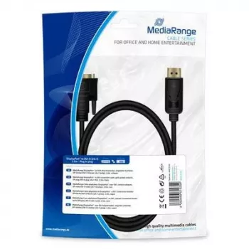 Videokabel-Adapter MediaRange MRCS199 2m DisplayPort DVI Schwarz