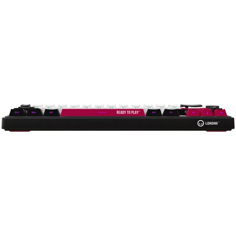 LORGAR KBP70MW, Kabellose 65% Mechanische Gaming-Tastatur Pro, Schwarz/Rot, EN-Layout