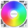Kühlungslüfter Montech GF120 PWM ARGB 120 mm weiß, PWM-Steuerung, ARGB-Beleuchtung