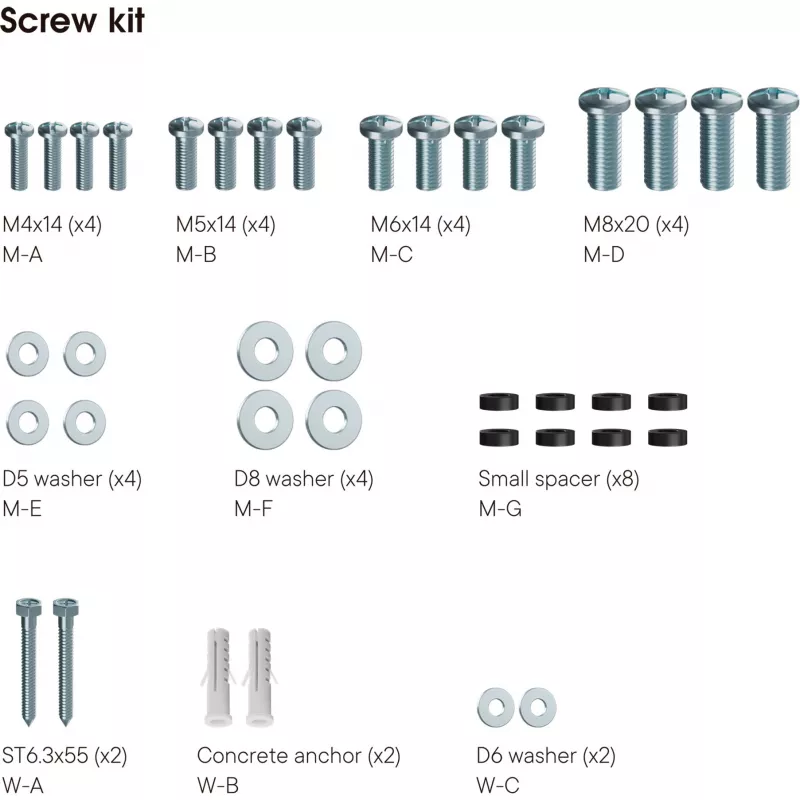 Universal One For All SOLID WM 4211 – Montagesatz (Wandhalterung) – Flachbildschirm – für Flachbildschirm – Bildschirmgröße: 48,3–106,7 cm (19–42) (WM4211)