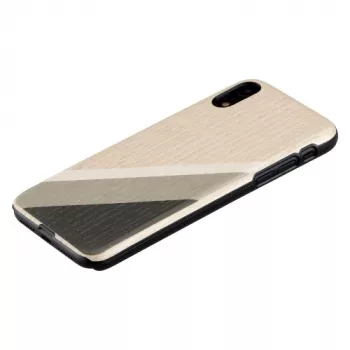 Handyhülle man and wood für iPhone XR gray suit Schwarz — Schutzhülle