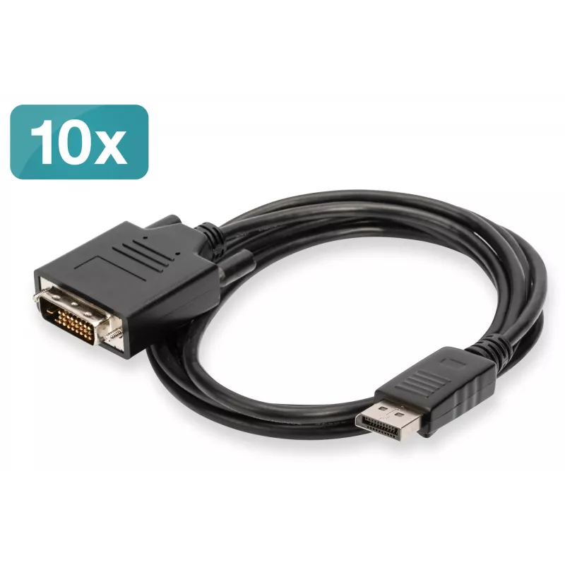 Digitus DisplayPort – DVI Adapterkabel, 10er-Pack