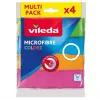 Mikrofaser-Reinigungstuch VILEDA 4 Stück, orange, 380×360 mm, Polyester 80 % / Polyamid 20 %, maschinenwaschbar