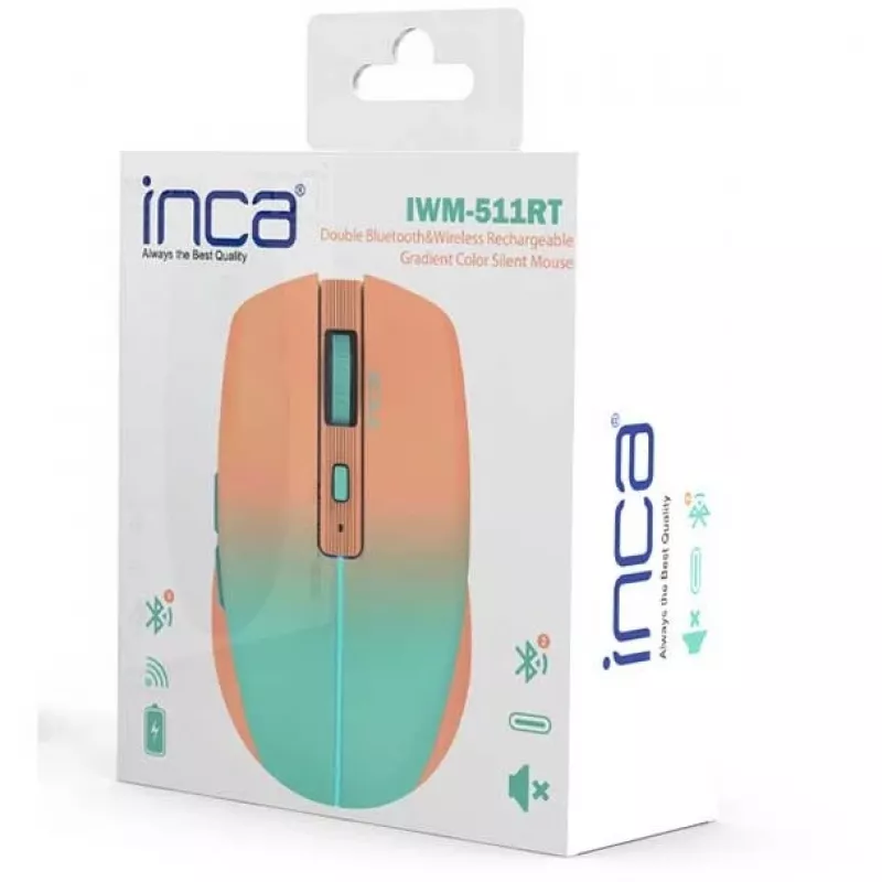 Cian Technology GmbH INCA Maus IWM-511RT Blt+Wrls RGB Grundfarbe Orange