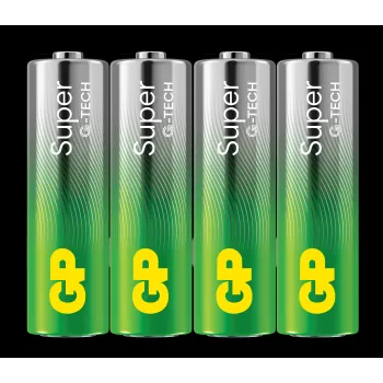 Alkaline Batteries LR6/ AA GP Super 4er-Pack