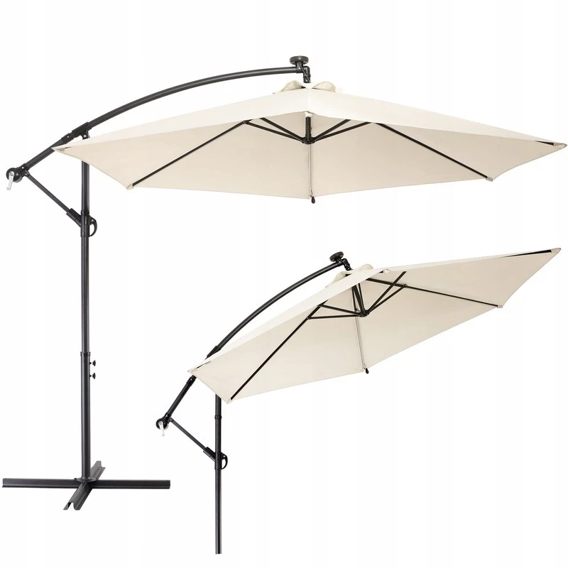 Gartenschirm Extralink L-0713 3 m Durchmesser, beiges Dach, Modell BLACK FOREST