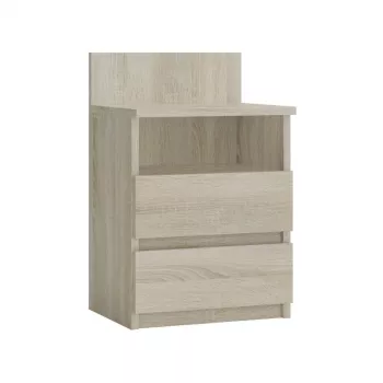 Nachttisch top e shop M1 SONOMA MAT, Eichenfinish, 2 Schubladen, 400×320×590 mm