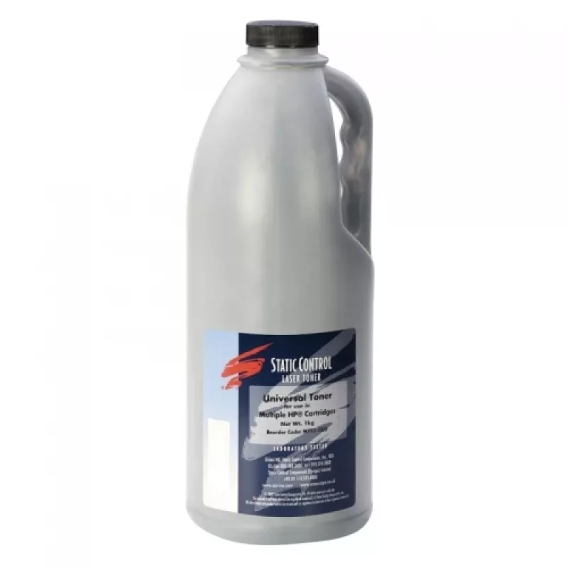 Tonerpulver Static Control für HP Q2612A Q5949A Q7553A Q1338A CE505A Q5942A — Schwarz, 1 kg