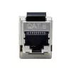 Geschirmter Cat6 Keystone Inline-Kuppler 8er-Set, EQUIP — Flache Bauweise, RJ-45, 17×35,5×24,4 mm, silber
