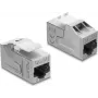 Keystone-Modul DELOCK 91122 – flacher RJ-45-Einsatz, silber/weiß, 16×32,8×20 mm
