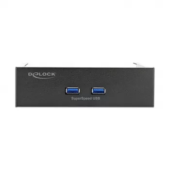 Frontpanel DeLOCK 5,25 Zoll 2 x USB 5 Gbit/s Typ-A-Anschlüsse