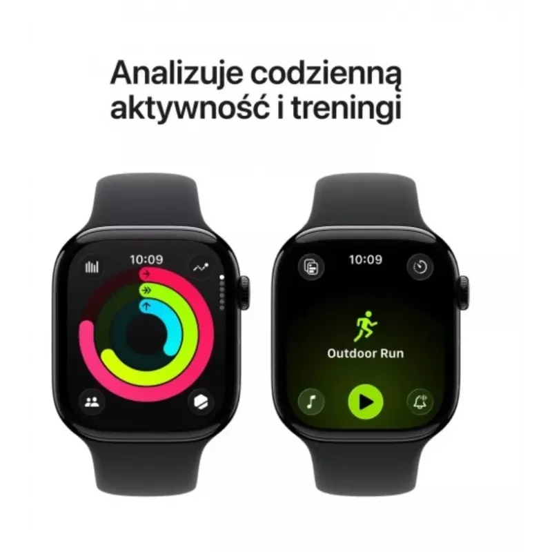 Apple Watch Series 11 GPS + Cellular 42mm Space Grey Aluminium Gehäuse mit schwarzem Sportarmband - M/L