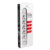 Mehrfachsteckdose MACLEAN MCE395 W — 5 Steckdosen, 3× USB A, 110–240 V AC, 2,1 A USB, max. 2500 W, weiß, 1,5 m Kabel