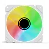 Gehäuselüfter Sharkoon SHARK Mirror RGB PWM REVERSE 120 mm Weiß, 500–1500 U/min, 99,52 m³/h, FDB