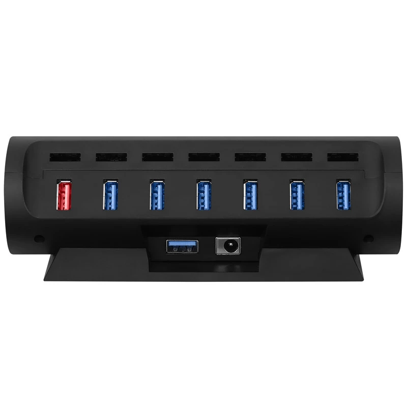 Streamplify HUB CTRL 7, 7x USB 3.0 Typ A, RGB, 12V, EU-Netzkabel – schwarz