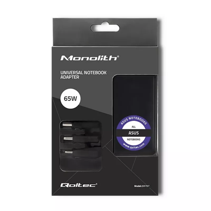 Qoltec 51757 Netzteil/Wandler Innen 65 W Schwarz
