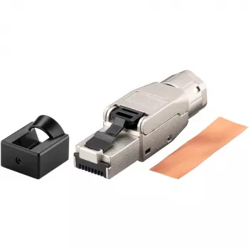 Goobay CAT 8.1 STP-geschirmter, feldkonfektionierbarer RJ45-Stecker (61130)