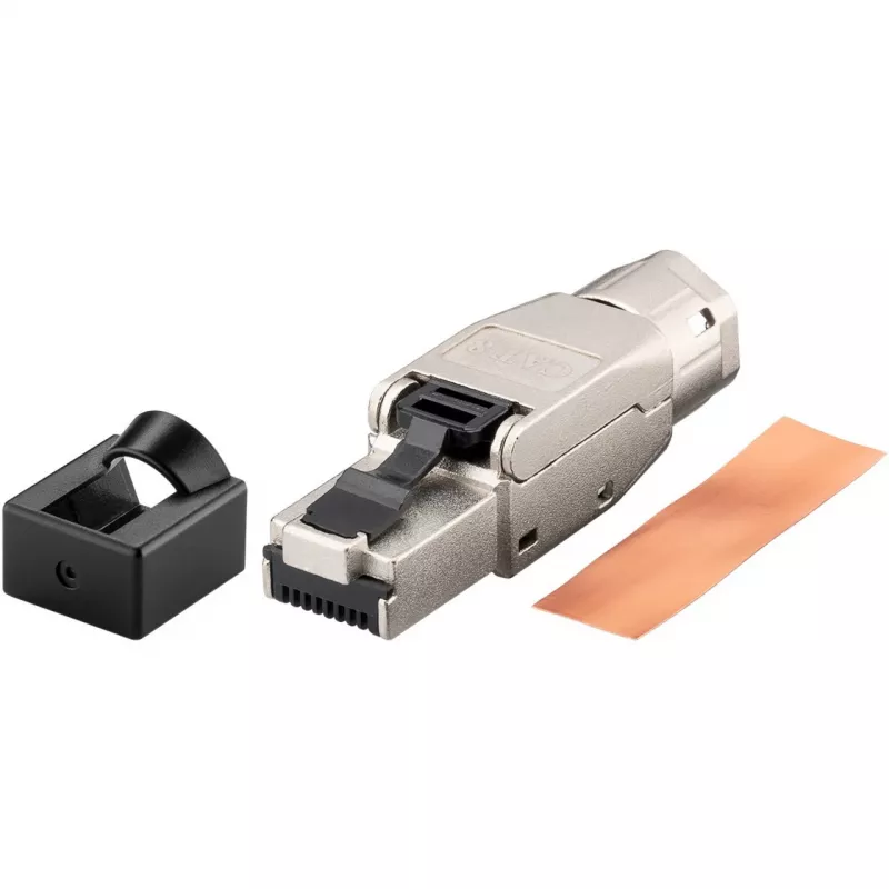 Goobay CAT 8.1 STP-geschirmter, feldkonfektionierbarer RJ45-Stecker (61130)