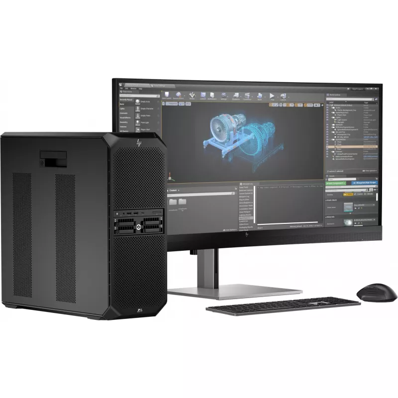 HP Workstation Z6 G5 A - Tower - 4U - 1 x Ryzen ThreadRipper PRO 7955WX / 4.5 GHz - RAM 64 GB - SSD 2 TB - HP Z Turbo Drive, NVMe, TLC - keine Grafike