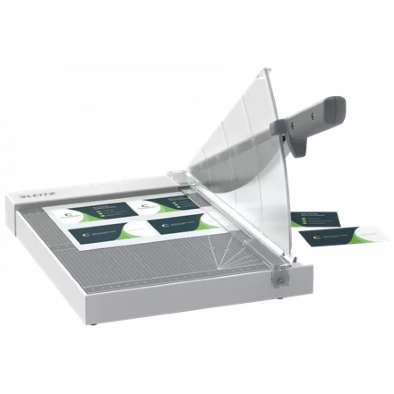 Leitz Precision Home Office Papierschneider A4, 10 Blatt, manuelle Klemmung, Edelstahl, A4, 80 g/m², Anthrazit