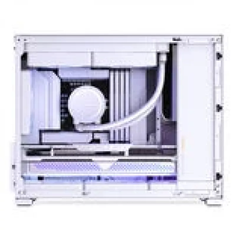 Jonsbo D32 STD PC-Gehäuse + TRYX PANORAMA SE Komplett-Flüssigkeitskühlung, ARGB - 240 mm, Weiß