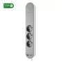 Power extension strip Hombli HBPO-0108 — 3× Type E AC outlets, 230V 16A, indoor, white/Grau