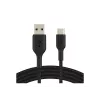 Geflochtenes USB-C auf USB-A Kabel 3m Schwarz