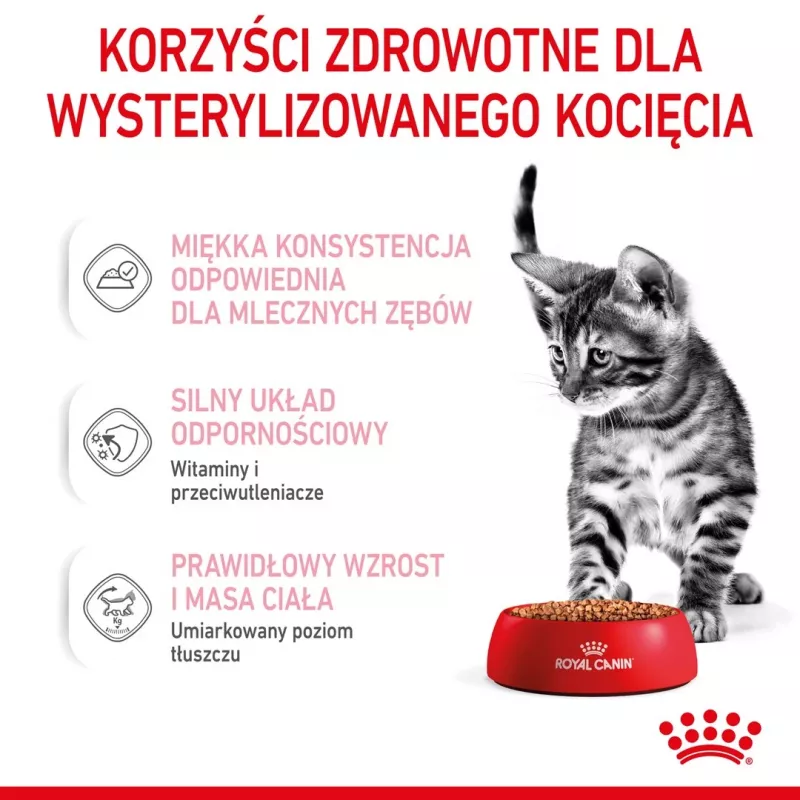 Nassfutter für Katzen Royal Canin Sterilised Gravy, 12 x 85 g Beutel — Huhn, für kastrierte Kätzchen, 11 % Protein, 80,5 % Feuchtigkeit