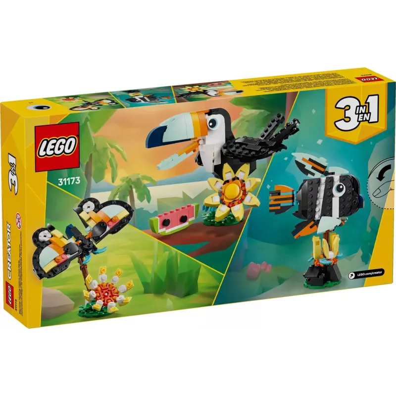 Bauspielzeug LEGO Creator 3-in-1 Wild Animals Tropical Toucan Set 31173