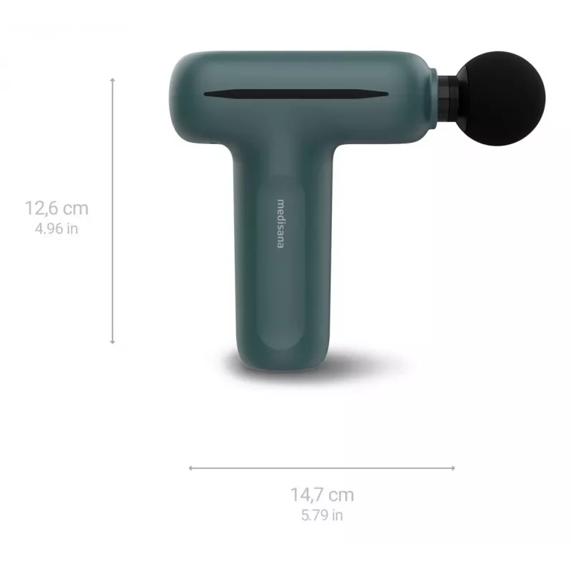 Medisana MG 200 Muskelmassagegerät mit 4 Köpfen, Vibration, 3000 U/min, 8 mm Amplitude, Li‑Ion 7,4V, USB-Ladung