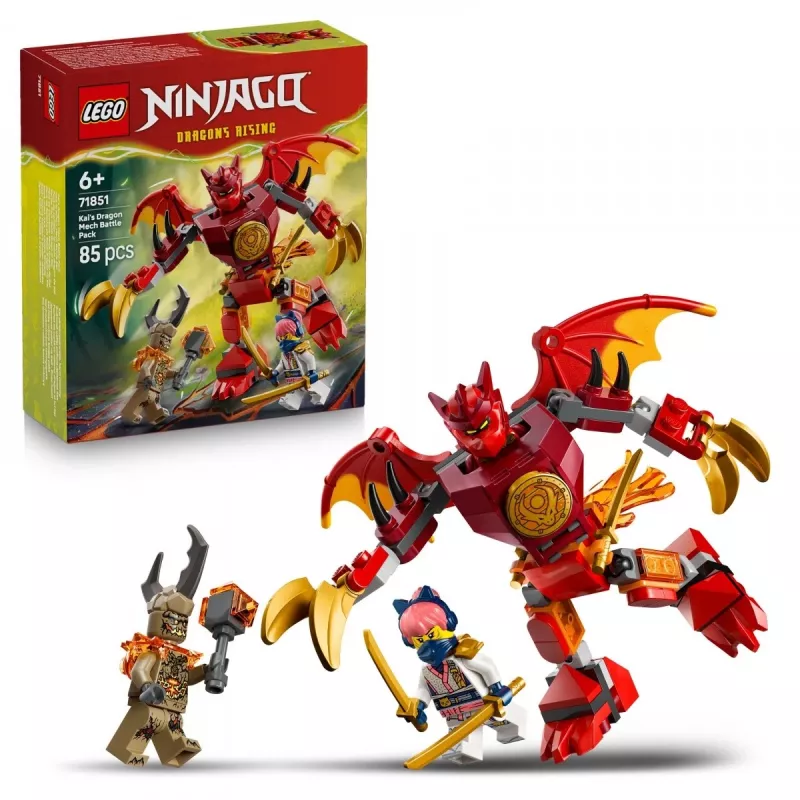 LEGO NINJAGO 71851 Kais Drachen-Mech-Battle-Pack