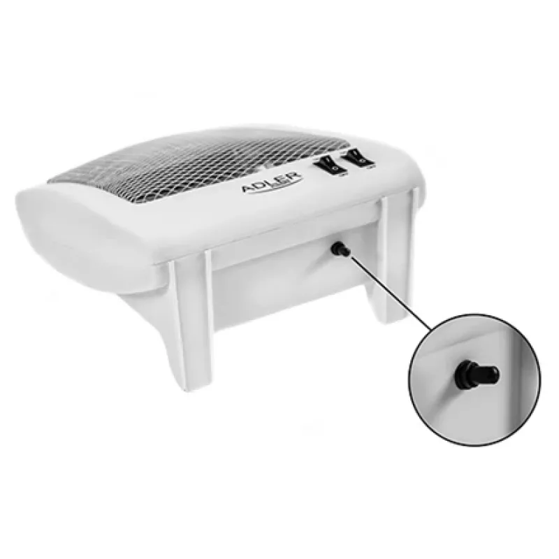 Adler | Heizgerät | AD 7709 | Halogen-Heizgerät | 800 W | Anzahl der Leistungsstufen 2 | Weiß